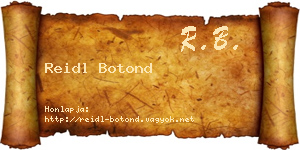 Reidl Botond névjegykártya